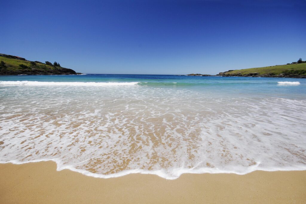 BIG4 Easts Beach Kiama beachfront with water and ocean